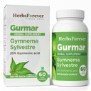 Herbsforever Gurmar Capsules | Gymnema Sylvestre Herbal Supplement | 7:1 Concentrated Extract | Supports Healthy Lifestyle | 60 Veg Capsules | Non-GMO & Vegan