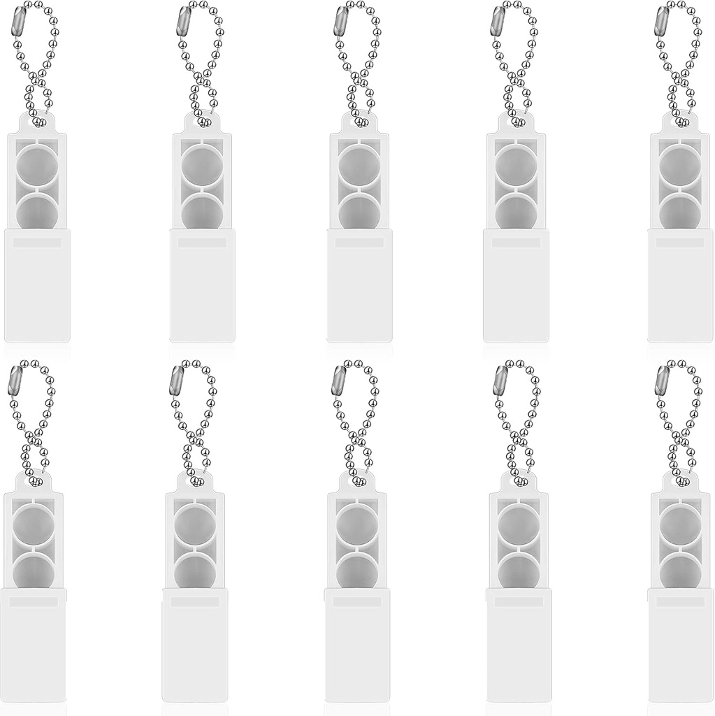 Flutesan 10 Pieces Hearing Aid Battery Case 312 Hearing Aid Baterías Caddy Hearing Amplifier Caixa de almacenamento de plástico Batería Holder Portable Travel Case Pocket Carry Box con Keychain