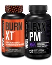 Jacked Factory Burn-XT Clinically Studied Thermogenic Weight Loss (60 Capsules) - Lean PM MAX Sleep Aid (120 Capsules) for Appetite Suppression (180 Capsules)