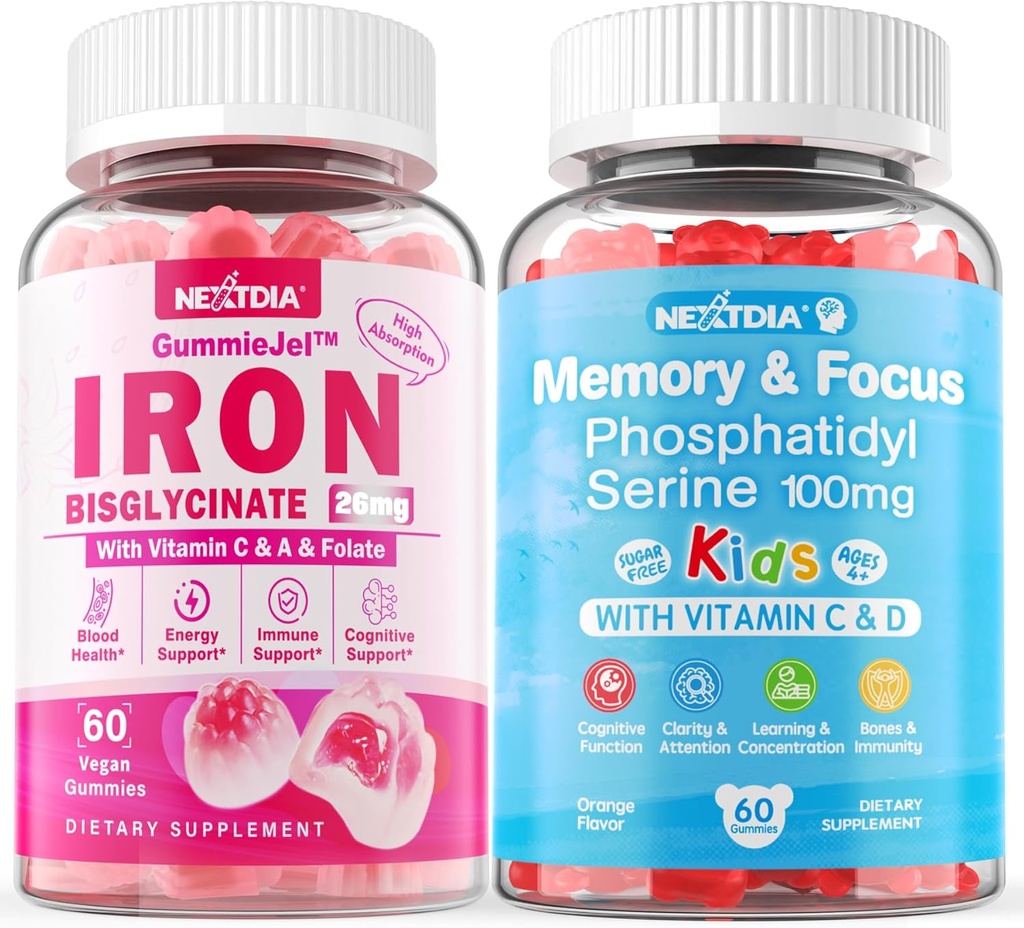 Фосфатидилсерин Supplement 100mg+Iron Bisгліцинат 26mg Заповнені гомії