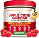 Azukrerik gabeko Apple Cider Vinegar Gummies for Adults (90 Chews) - Infiltatuta, Detox ACV Gummies amarekin Gut Health, Energia, Digestioa eta Inmune euskarria - Ez Kapsula gehiago, pilulak edo Acid Reflux