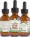 RawGuru Vitamin K2 Supplement - Bio-Vegan-Vitamin K2 MK7 mit Trace-Mineralien - Nano-Processed Antioxidant & Immun-Supplement-Tinktur - 30 Portionen von Vegan Tropfen pro 30 ml, Packung von 1