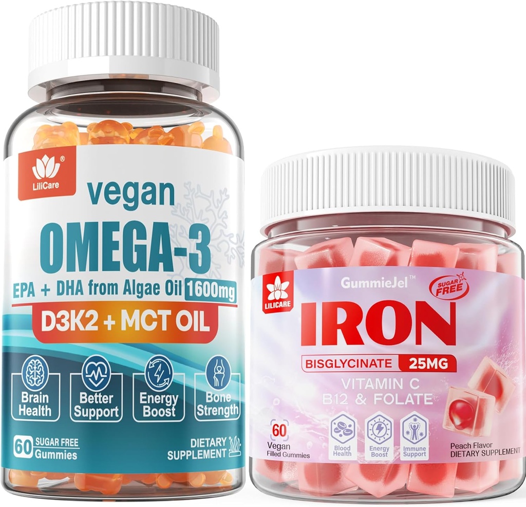 Vegan Iron Gummies dodatek Vegan Omega3 Gummies 1280mg