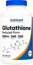Nutricost Gluthione kapszula 500mg, 240 kapszula - glutén mentes, nem GMO