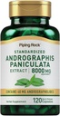 Piping Rock Andrgraphis fragulata Trích dẫn 8000 mg 120 Capsules  tôm được tiêu chuẩn hóa bởi Herbal Non-GMO, Gluten free
