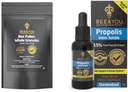 BEE and You Bundle, Bee Pollen Granules, 5oz Bag, with 100% Natural Propolis Extract Drops, Ultra Pure, Immune Support Supplement, Superfood, Antipxidants, Vitamins,