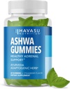 Ashwagandha Gummies for Stress & Mood Support - Vegan, Non- GMO Addition for Calm & Relaxation - Widania Somnifera for Enhanced Miego Quality & Emotional Balance - 1-month Supply, Braškių skonio