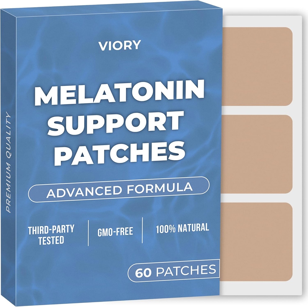 Mövcudlar üçün Melatonin Sleep Patches Extra Strength / Valerian ilə Easy-to-Apply Sleep Patches / Relax & Wake Up Yeniləndirilmiş | Kişi & Qadınlar üçün Long-Lasting Night Comfort