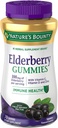 Nature's Bounty Elderberry Gummies, Dietary Supplement, Immune Health, Contains Vitamin A, C, D, E və sink, 100 mg, 70 Gummies