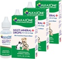 Alkazone Alkaline Multi Mineral Drops for Cats and Dogs | Mineral Rich Alkaline Drops | Tasteless & Flavorless | 1 Pack Yields 10 Gallons | Serving Size 3 Drops | 120 Serving (3 Pack)