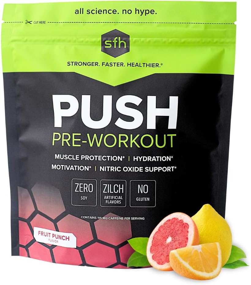 SFH Push Pre-Workout Powder (Fruit Punch) BCAAs lihasten korjaus 