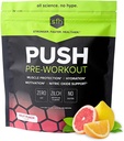 SFH Push Pre-Workout Powder (Fruit Punch) BCAAs for Muscle Repair | Electrolytes | Non-Dairy, No Artificial Flavors, Colors, Sugar, Soy, Gluten eller GMO (Bag)