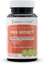 PMS Secret 60 Capsules, 1000 mg, Black Cohosh, Cramp, Vitex, Valerian, Dandelion, Chamomile, St. John 's Wort. Hormoninio disbalanso palaikymas (60 kapsulių)