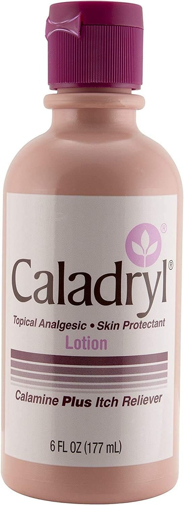 Caladryl Pink Calamine Skin Protective Plus Itch Relief, 6 Ounce Bottle (2 balení (6.0 Ounce))
