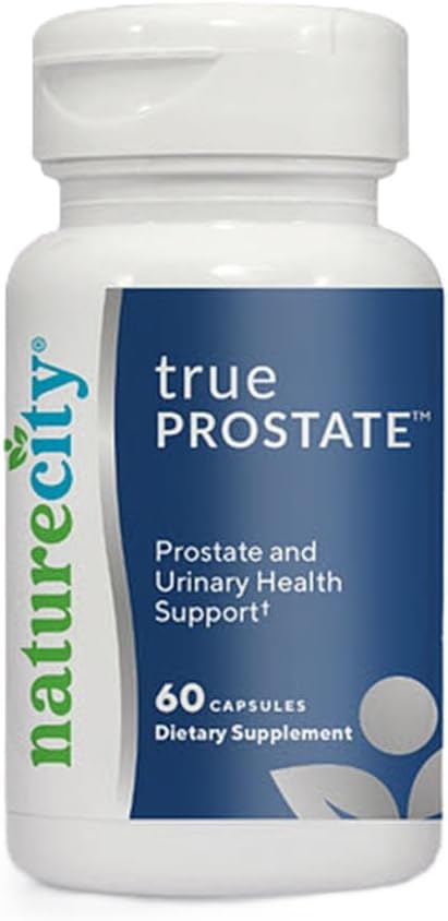NatureCity True-Prostate Urinary Tract &amp; Prostate Support Supplement for Men's Health Cranberry Extract &amp; Super Beta Prostate Sitosterol Complex 60 Capsules - Prostate Health for Men