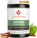 ActeIVATD (DOW) Bon dia complet Daily Wells Verds Bejen amb Gut Salut w/Prebiotics, Probiotics, antibios, Superfods, 10 milions de CFUs, 30 Servings (Apple Canyella)