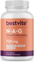 BESTVITE N-Acetyl Glucosamine (N-A-G) 700mg (120 kapsulak) - Ez Stearates - Ez GMO - Gluten Free