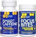 ΦΥΣΙΚΑ STACKS Smart Caffeine + Focus Bites Bundle - Caffeine & Paraxanthine Συμπληρώματα - Υποστηρίζει Ενέργεια & Εστίαση* - Δεν Jitters ή Crash - 90 κομμάτια
