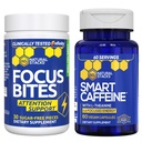 NATURAL STACKS Smart Caffeine + Focus Bites Bundle - Caffeine & Paraxanthine Supplements - Supports Energy & Focus* - No Jitters or Crash - 90 Pieces