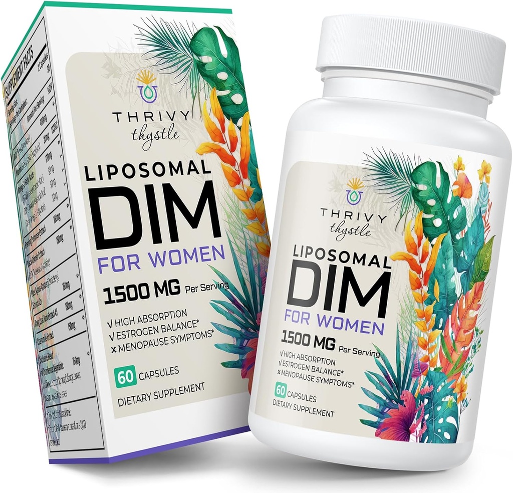 DIM Liposomal gehigarria - 1500 mg Emakumeak DIM gehigarria - Estrogeno gehigarriak E bitamina, Evening Primrose, Cohosh beltza, Omega-3 gantz-azidoak