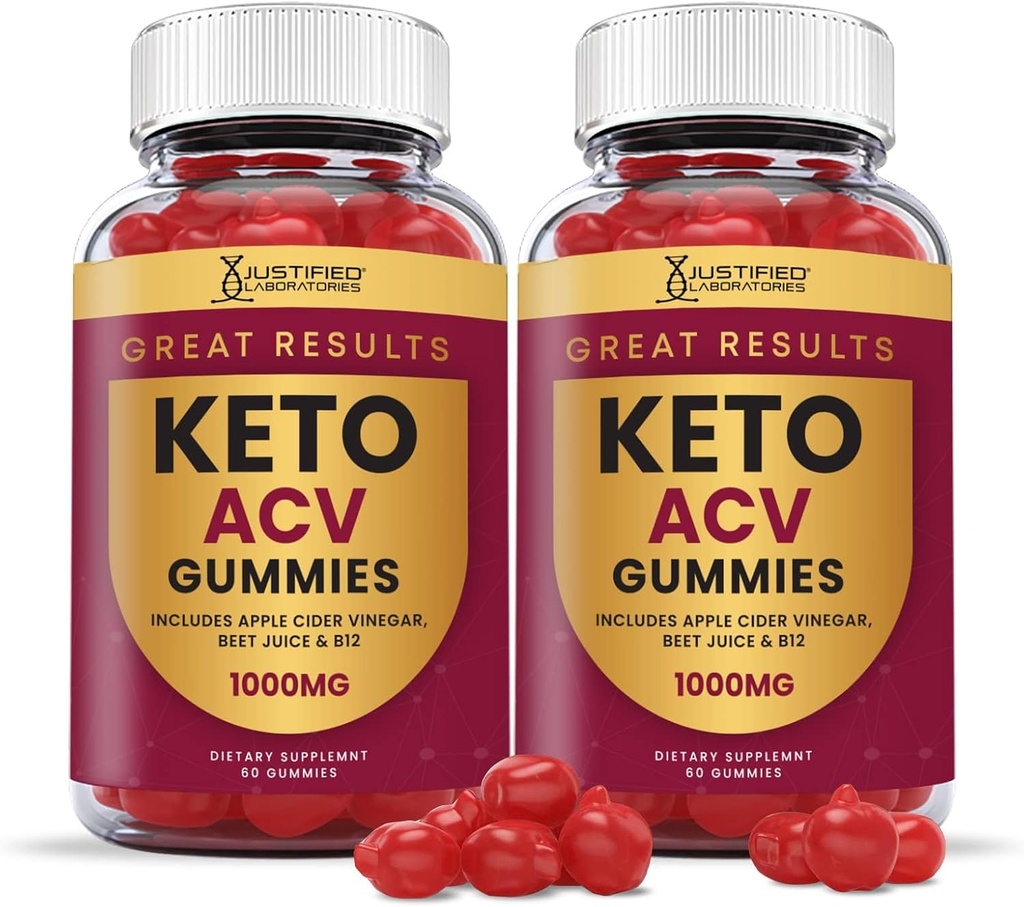 Laboratorium Dibenarkan (2 Pack Great Results Keto ACV Gummies 10000 MG dengan Pomeaciate Juice Beet Root B12 120 Gummys