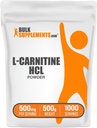 Bulk Assupports.com L-Carnitine HCl 粉末 - Carnitine 粉末 - Carnitine 粉末 - L-Carnitine 500mg - 不受欢迎的 & Gluten Free,每架500mg,500g(1.1磅)(一包)