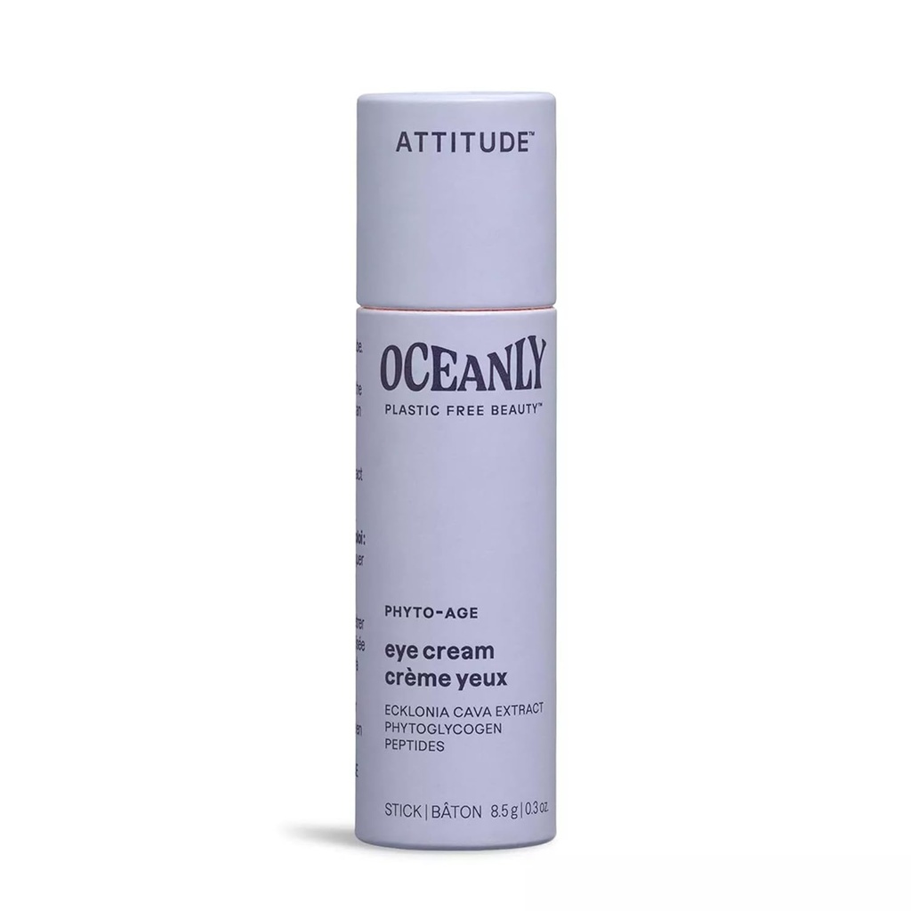 ATTITUDE Oceanly Eye Cream Stick, EWG kontrollitud, plastivabad, taimsed ja mineraalsed koostisosad, vegan ja julmusevabad ilutooted, PHYTO AGE, lõhnastamata, 0,3 Ounce