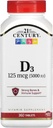 21st Century D3 5000 IU Tablets, 360 Count