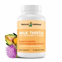 Natural Wellness Advanced Milk Thistle with Artichoke & Turmeric – Liver Support & Detox Supplement for Healthy Liver Function, Bile Flow & Antioxidant Support – Non-GMO, Gluten Free