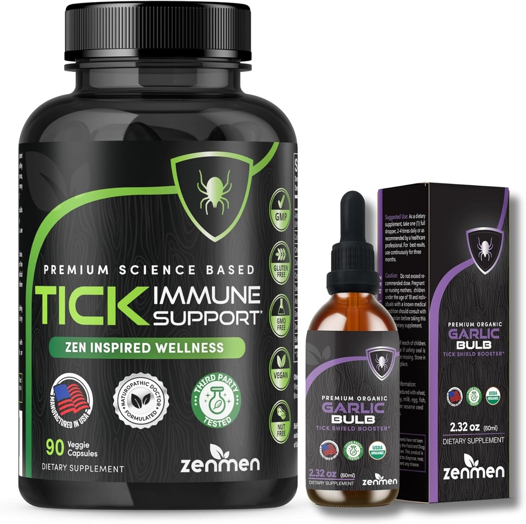 Zenmen Immune Support Bundle: Tick Immune Support and Garlic Tincture