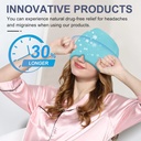EXQUISLIFE Migrene hodepine Relief Cap, Gel Ice Head Wrap, Varm og kald terapi, hodepine Øyemaske for Sinus, Puffy Eyes, Tension og Stress Relief (Blue)