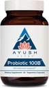 Ayush Herbs Probióticos 100B - Probióticos para mulleres, probióticos para homes, prebióticos e probióticos para a saúde dixestiva, alivio de gas, equilibrio de microbios Gut - 60 cápsulas vexetarianas (1 conta)