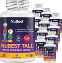 NuBest Tall 10+ Formula de rezistență osoasă premium, Imunitatea îmbunătățită și sănătatea generală pentru vârsta 10+ cu calciu, vitamina D3, vitamina K2 și multivitaminele 12