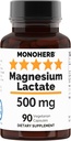 Lactato de magnésio 500 mg - 90 Cápsula vegetariana