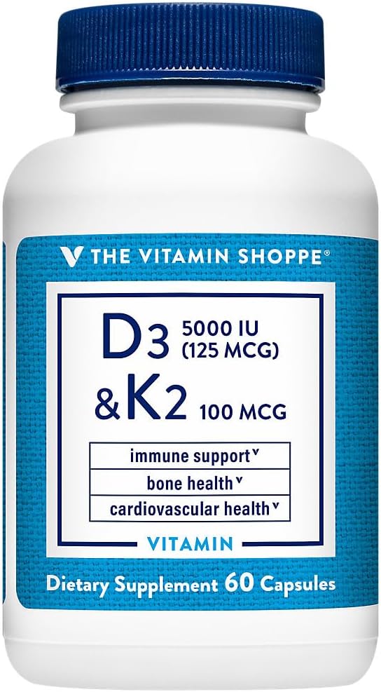 Vitamin D3 & K2 - Dukungan Imune & Bone Health - 5.000 IU (60 Kapsul)