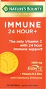 Nature's Bounty Immune 24 Hour +, Ainoa C-vitamiini 24 tunnin Immuuni tukea Ester-C, 1000 mg C-vitamiinia, D & Sinkki, Gluteeniton, Nopea vapauttaa Softgels, 2 Softgels per päivä, 50 kreivi