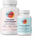 Vitamina prenatal + DHA | Omega 3 aceite de peixe con DHA & EPA para o desenvolvemento cerebral e soporte do sistema nervioso Nutrientes vitais | Dietética, non-GMO, 3rd partido probado, 30 servizos