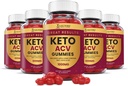 (5 balenia) Veľké výsledky Keto ACV Gummies Advanced Formula 1000MG Veľké výsledky Keto Gummies Apple Cider Ocogar Formulated with Pomegranate Beet Juice Powder B12 Vegan Non GMO 300 Gummy