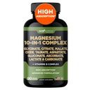 Gade Nutrition Magnesium Complex 10 in 1 - Glycinate, Citrate, Malate, Oxide, Taurate, Aspartate, Gluconate Ascorbate Lactate Carbonate Zinc Copper Manganese & Vitamins 90 Count