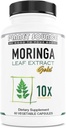 Moringa Leaf Gold Extract 10X - vitamín A, vitamín B, vitamín C, vitamín D, vitamín E, a minerály - Antioxidanty - prírodná energia, metabolizmus, imunitná podpora - 60 gróf Veggie Kapsule