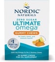Nordic Naturals Zero Sugar Ultimate Omega Gummy Chews - Frutta tropicale - 54 Gummy Chews - Non OGM - Benessere ottimale - 27 Serve