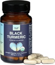 NUF- Organic Black Turmeric 350mg Whole Root Vegan Capsules- US Gegroeid- Glutenvrij - Niet GGO- Gezamenlijke Ondersteuning - Gezonde Ontvlammingsreactie - Goede Immuunfunctie