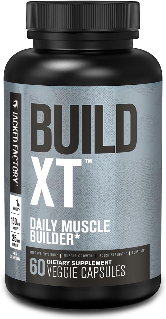 Jacked Factory Build-XT Daily Muscle Builder & Performance Builder - Мускулно изграждане Доплащане за сила на мускулите & Ръст .