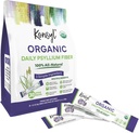 Konsyl Organic Daily Psyllium Fiber Stick Packs - On-The-Go Fiber supplement Powder - Convenient, AllNatural Soluble Fiber, Gluten-Free " Sugar-Free, Vegan " Keto - 30 Packets