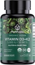 PlantFusion D3 + K2 5,000 IU, 50MCG - Landare-oinarritutako Lichen eta K2 bitamina, laguntza eta hezur-osasunerako - 60 kapsula