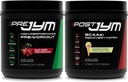PRE JYM 30 Black Cherry & Post JYM Rainbow Sherbert Post-Workout 30 Muscle Recovery Drink