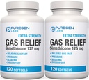 P Puregen Labs Extra Strength Gas Relief Softgels with Simethicone 125 mg | 압력, 출혈 및 통증 완화 – 2 팩 | 총 240 Softgels