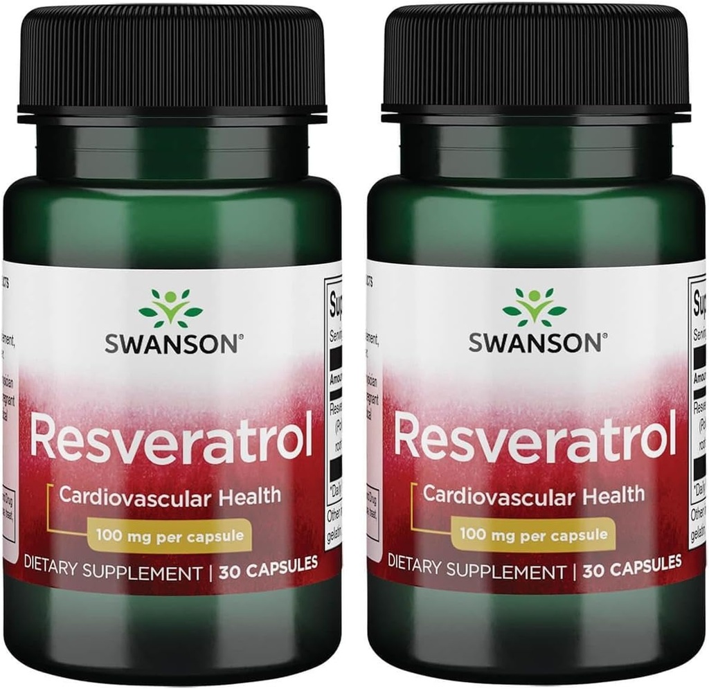 Swanson Resveratrol 100 100 Милиграми 30 капсули (2 Опаковка)