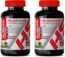 Detox System Cleanse - Full Body Detox dan Cleanse Complex 920 MG - goldenseal Herbal Suplemen - 2 Botol 200 Kapsul