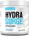 Jacked Factory HYDRASURGE Electrolyte Powder - Hydration Supplement w/Key Minerals, Himalayan Sea Salt, Coconut Water - Keto Friendly, Naturally Sweetened - 60 Servings, Refreshing Lemonade